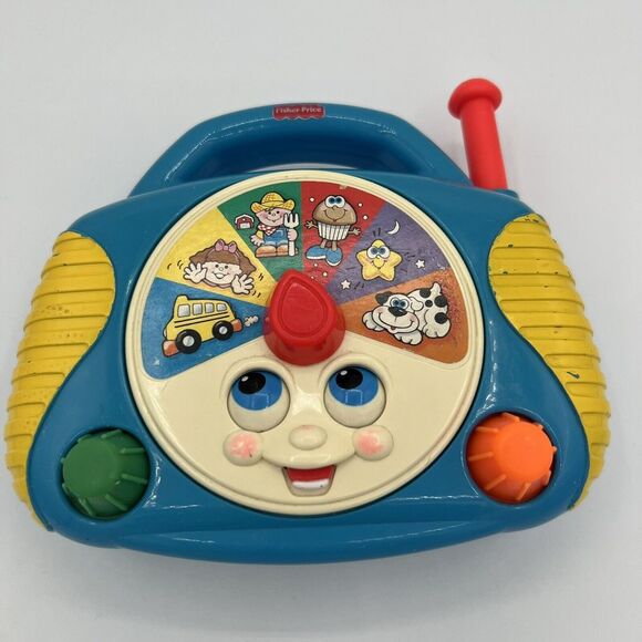 Vintage 1998 Fisher Price Musical Lulabies Player Box Wind Up Radio Mattel - Picture 5 of 6